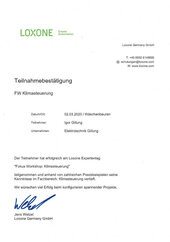 Zertifikat FW Klimasteuerung